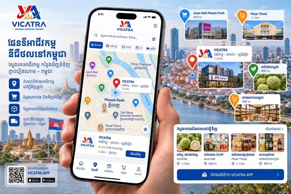 Bản đồ B2B VICATRA App tại Phnom Penh